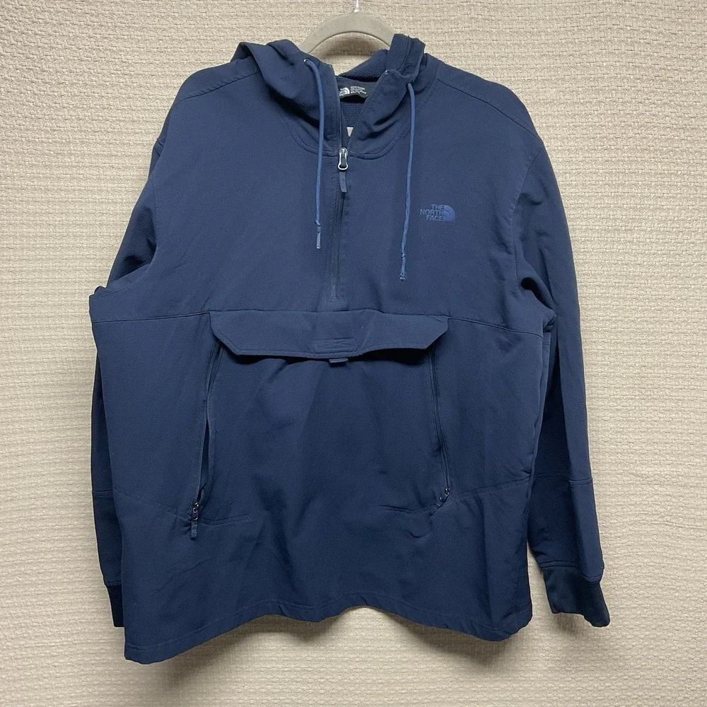 The North Face Men's 2XL Navy Tenno Ridge Pullover Hoodie Jacket  Kangaroo Pouch